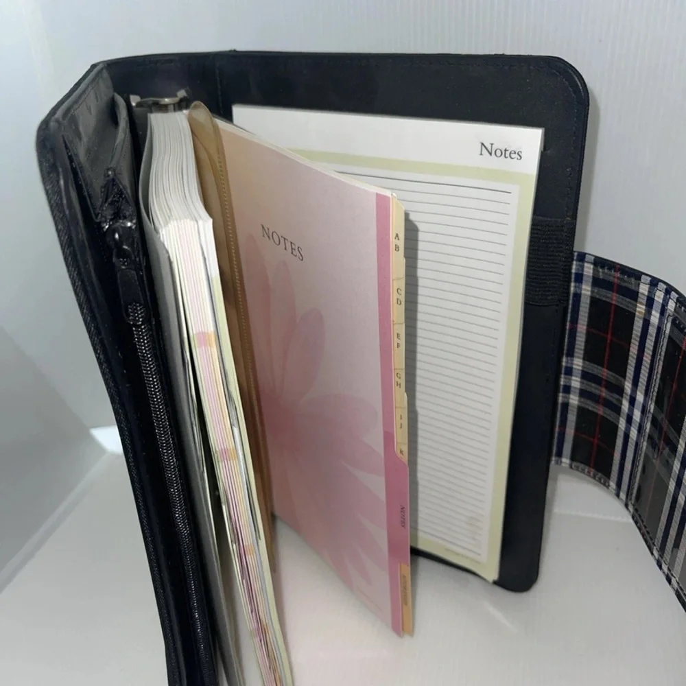 Vintage 2002 Franklin Covey 365 Organizer Planner 7 Ring Binder 10 X 7.5” Black